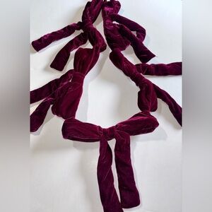Velvet Bow Garland Wine Bow Garland Bendable Bow Garland Rich Ralph Lauren Vibe